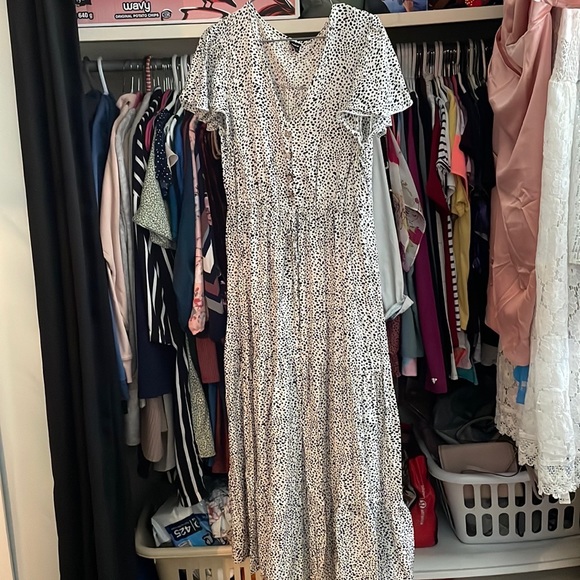 All-over print split hem a-line dress - Picture 3 of 3